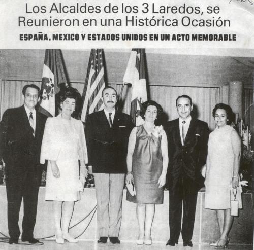 Reunión de alcaldes de los tres Laredos. Fondo Alberto Guerra.