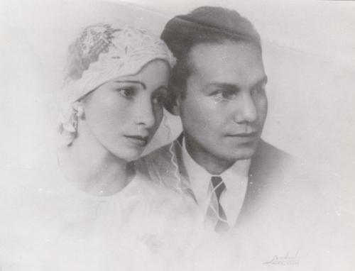 Fotografía de boda de Teofilo Soto y Lucila González de Soto 1934.