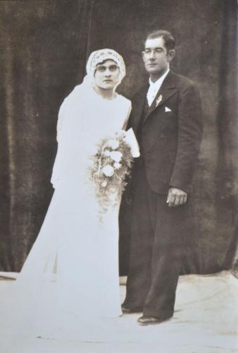 Jesús Del Bosque Gómez y Mercedes P. de Del Bosque. Mayo 25 de 1937.