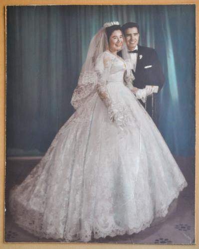 Los maestros Ma. Guadalupe Ramírez Guerrero y Felipe E. Jasso Soto en 1961.