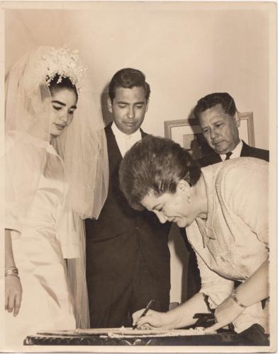 Recuerdo de la boda de Noelia y Gustavo efectuada el 14 de octubre de 1967.