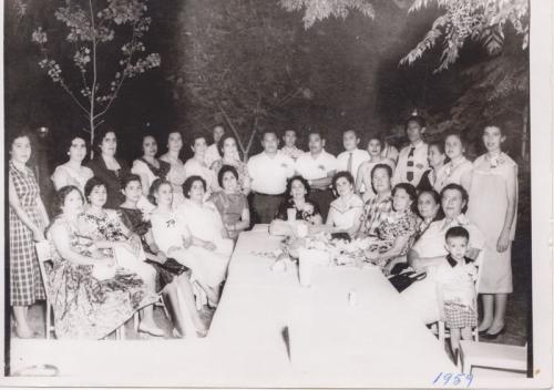 Cena ofrecida al personal docente de la Esc. Carlos A. Carrillo con motivo del Dia del Maestro. Mayo de 1959.