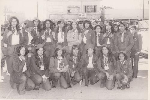 Club femenil de excursionismo de la Secundaria 2. Nuevo Laredo Tamps. Nov. 20 de 1973.