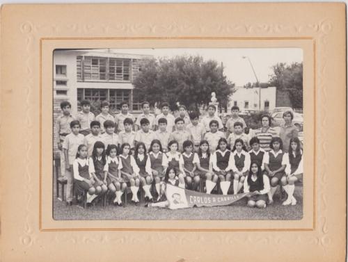 Sexto grado Esc. Carlos A. Carrillo Matutina. Profra. Ma. del Rosario López directora Olimpia Domínguez. 1973.