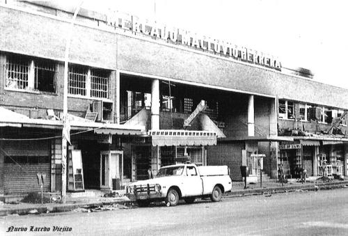 Mercado Maclovio Herrera después de su incendio el 24 de diciembre de 1980.