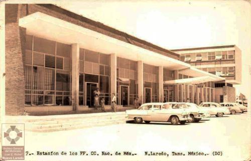 Nueva estación de ferrocarril en Nuevo Laredo. C. a. 1953.