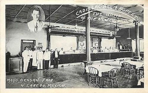 Postal con el interior del Cadillac Bar. Década de 1930.