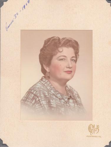 Ma. Angelina Morales de Zárate. Enero 30 de 1960.